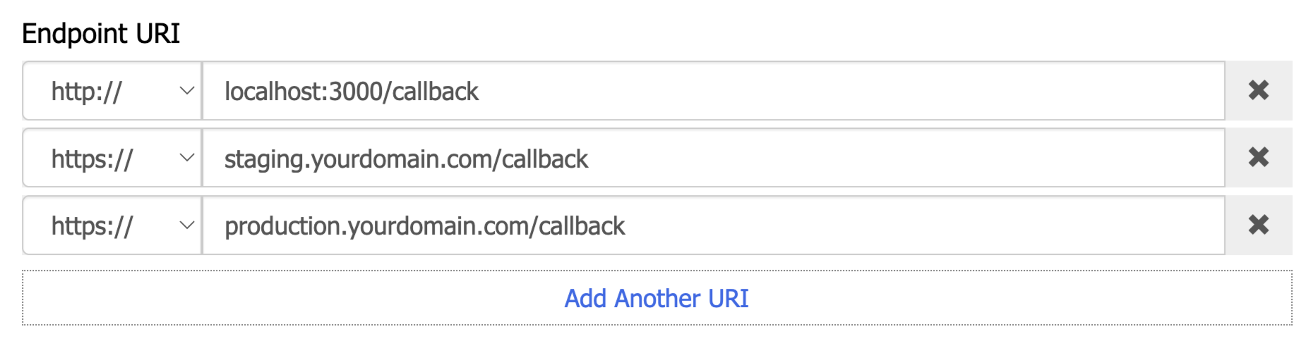 Configure Endpoint URIs