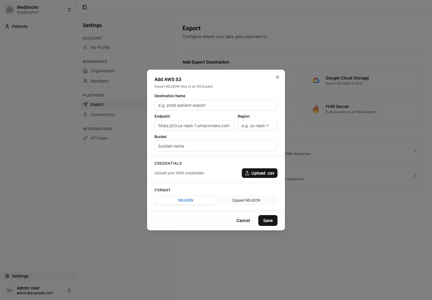 Add S3 export